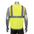 Class 2 Polyester Reflective Tape Safety Vest With Pocket | Back side | Safety yellow
